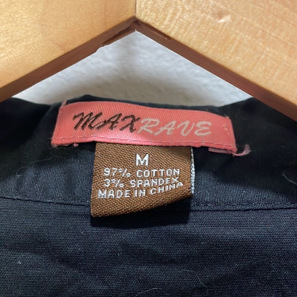 MAX Rave woman’s black button down shirt - Picture 3 of 9